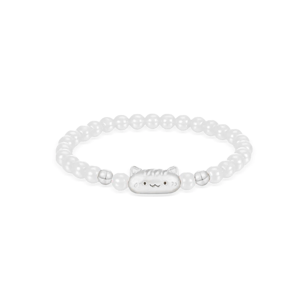 【S999足银纯银 高品质】 七七银饰 法棍猫 卡通萌趣可爱经典时尚小众 轻奢精致 转运珠时尚温柔气质百搭 好运 玛瑙 手串 男女同款情侣款
