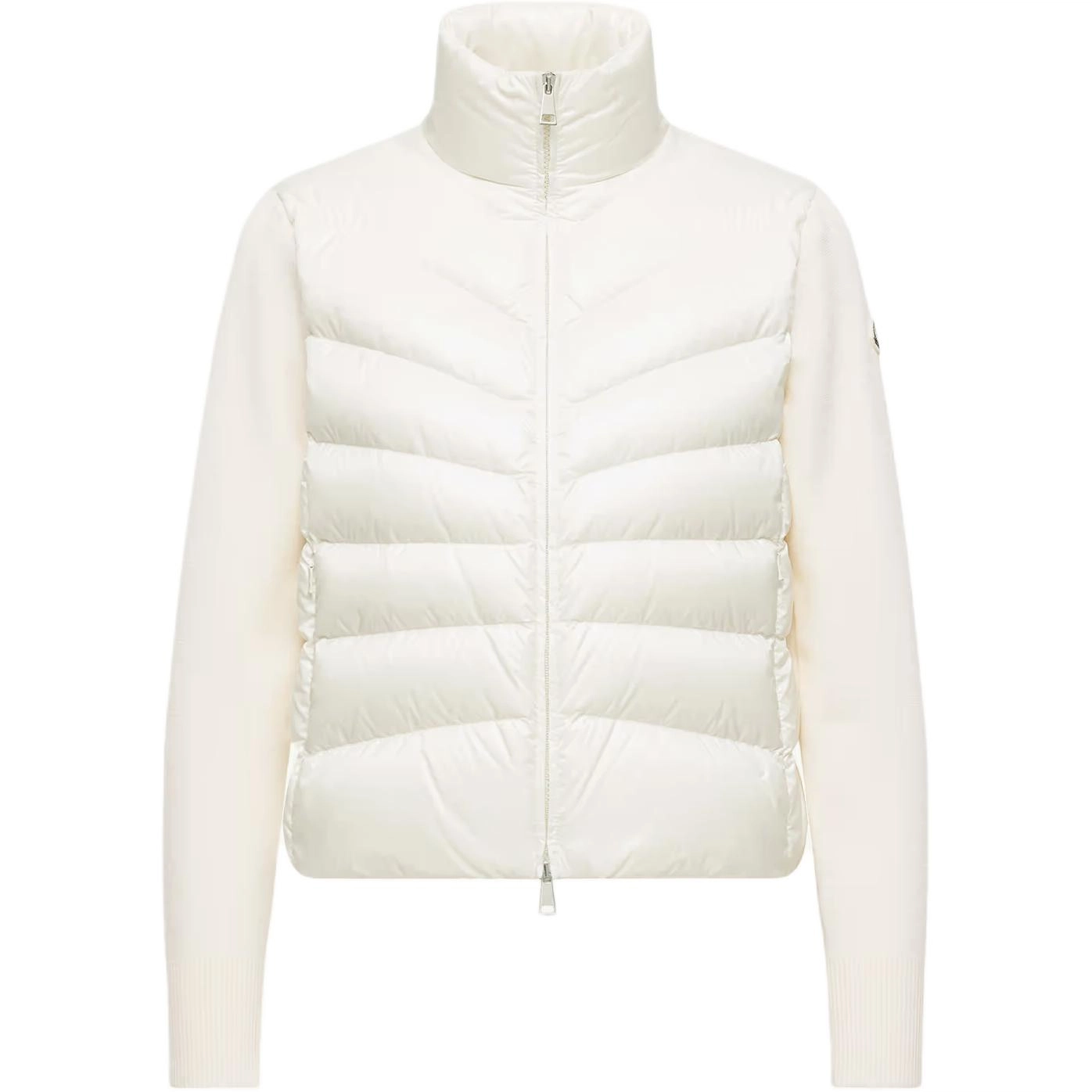 Moncler Padded Wool Cardigan Logo