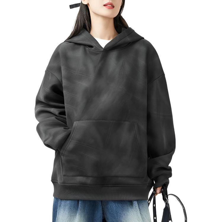 左岸 美式复古百搭长袖设计连帽上衣时尚简约宽松舒适男装内搭打底衫休闲高街潮牌卫衣 男女同款