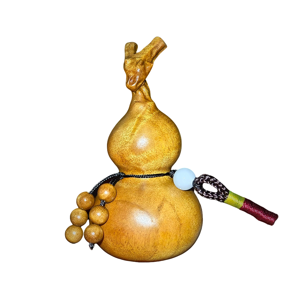 仙作美 龙头葫芦实木雕刻手把件车挂件#好运 楠木 摆件 男女同款情侣款