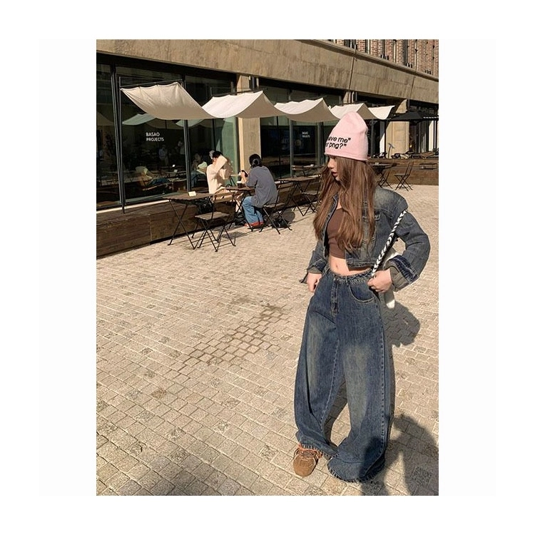 轻迎 美式辣妹夹克宽松显瘦牛仔外套 女款