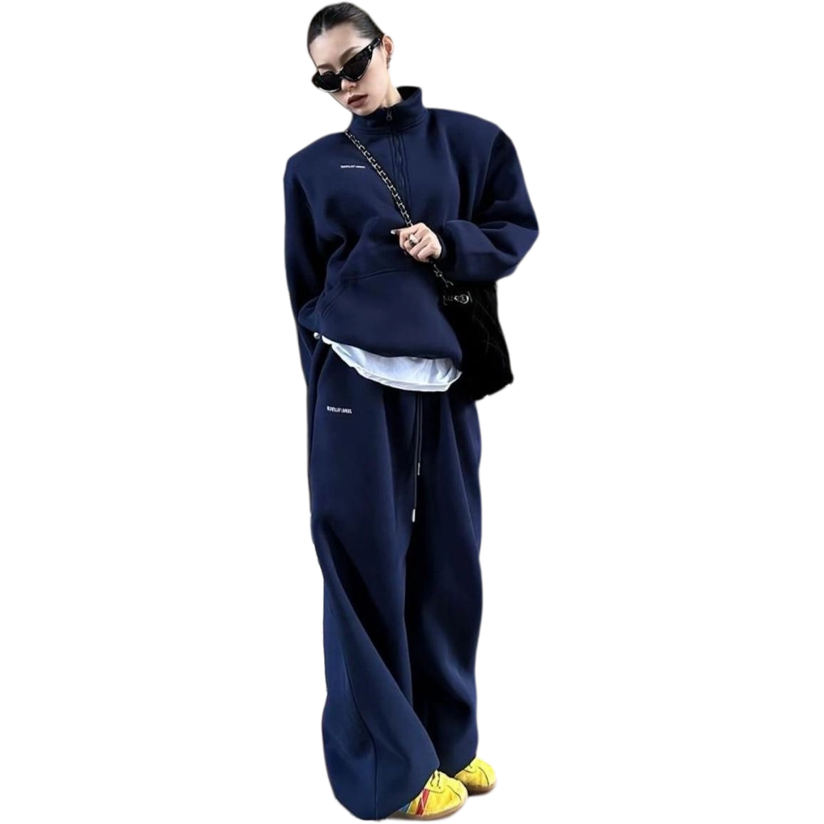 轻迎 立领卫衣高级感时尚运动服洋气休闲套装 女款