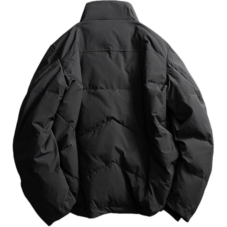 宫奴 日系复古潮牌简约纯色百搭宽松立领羊毛棉服 男女同款