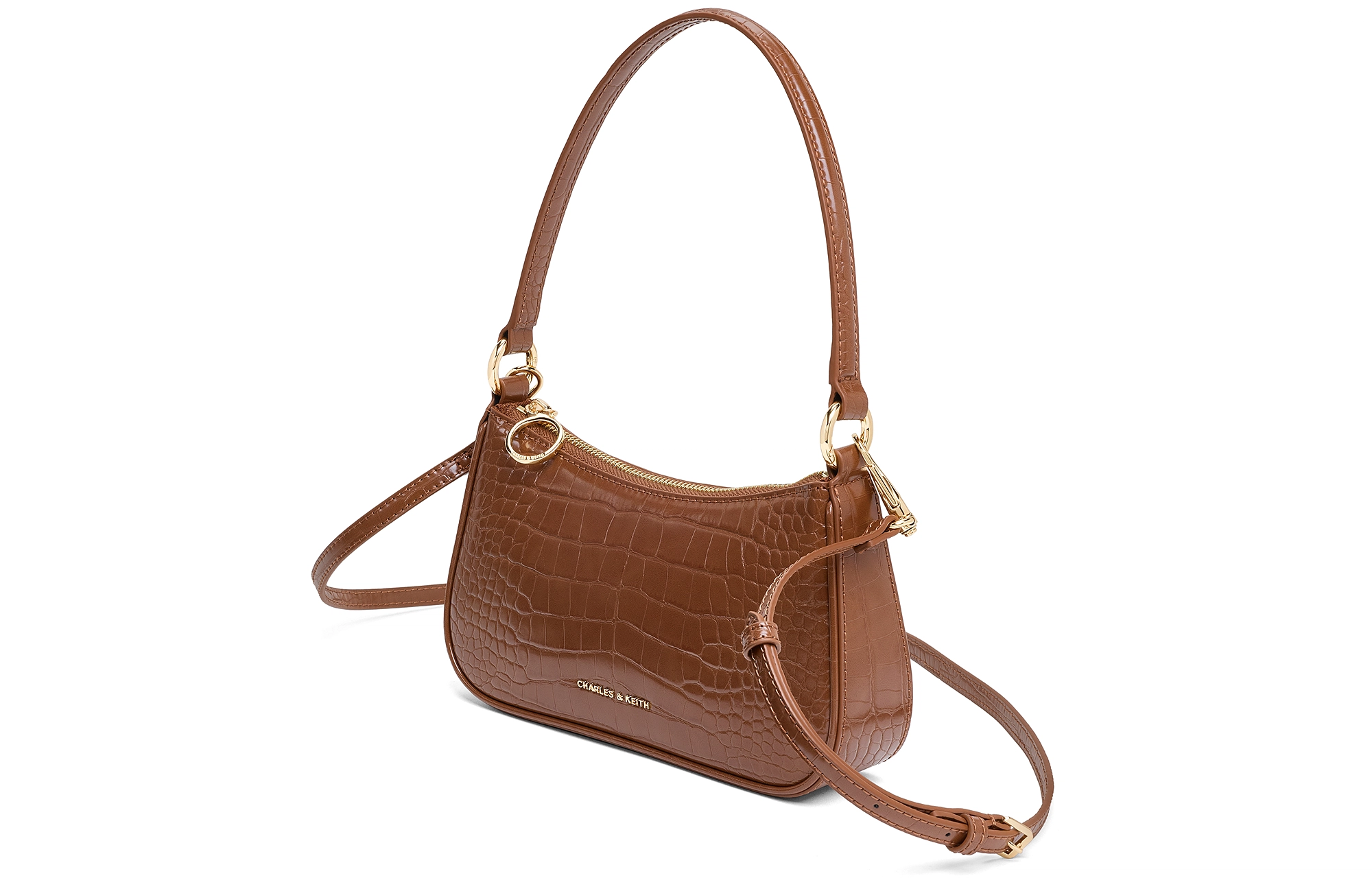 CHARLESKEITH ck PU Cream CrocoBlack Croco