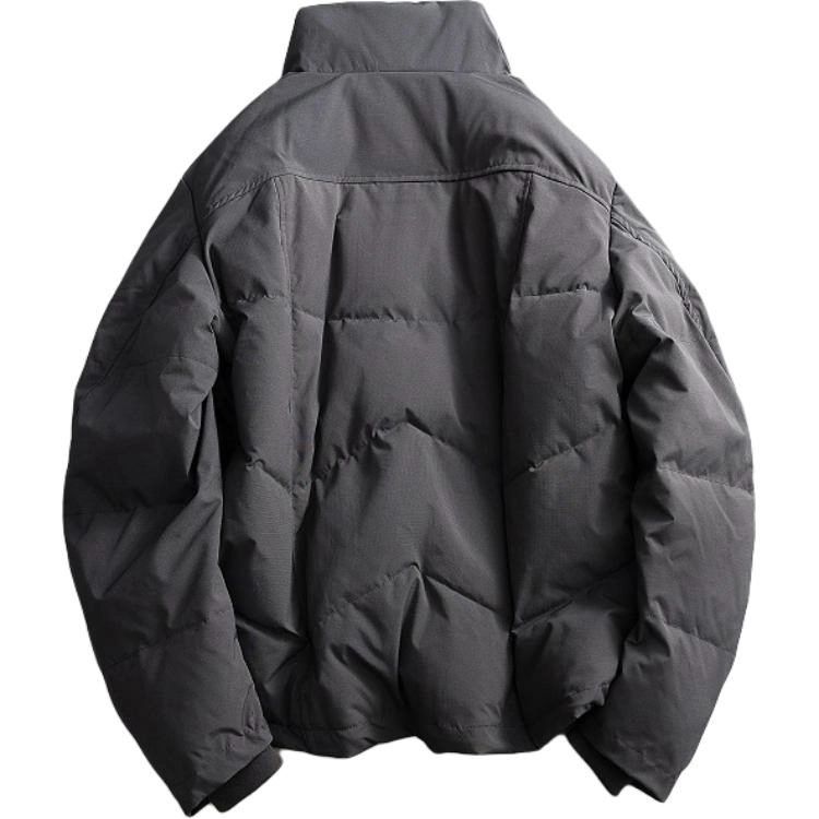 宫奴 日系复古潮牌简约纯色百搭宽松立领羊毛棉服 男女同款
