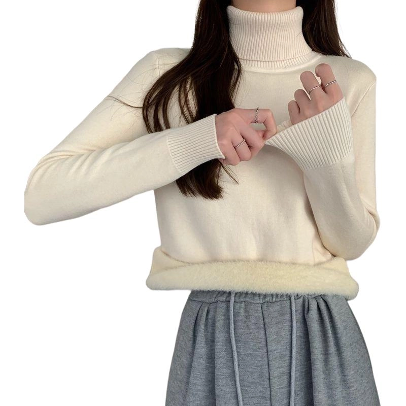 俞兆林 法式时尚舒适简约百搭高领打底衫洋气上衣针织衫 女款