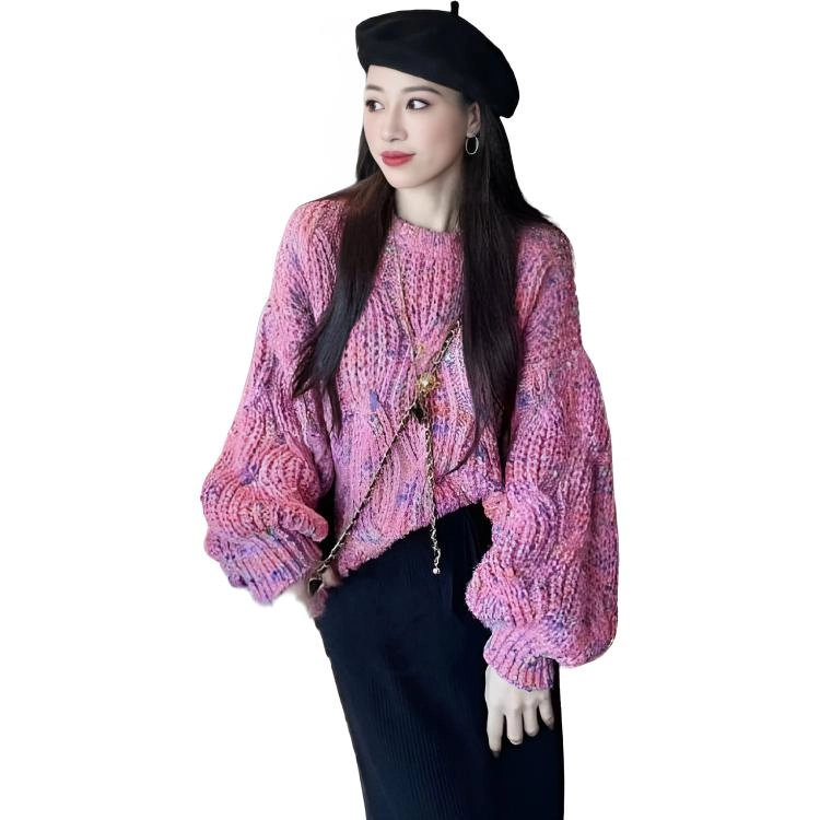 俞兆林 灯笼袖宽松外穿慵懒风洋气内搭保暖针织衫 女款