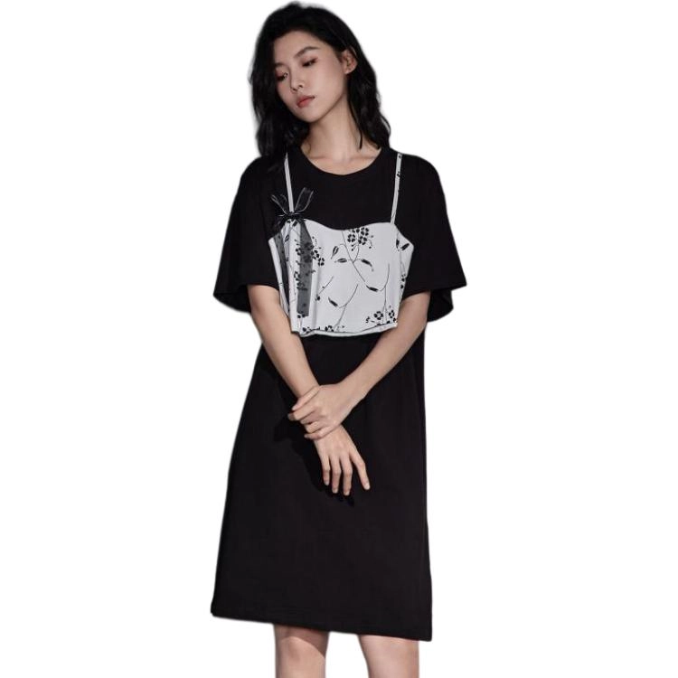 欧迪芬 舒适肤宽松家居服睡裙 女款