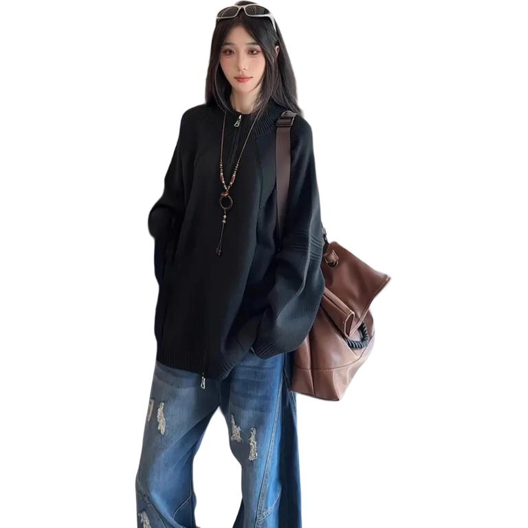 拓菲 费尔岛开衫外套男款秋冬韩系慵懒风穿搭高级感痞帅外搭针织衫 男女同款