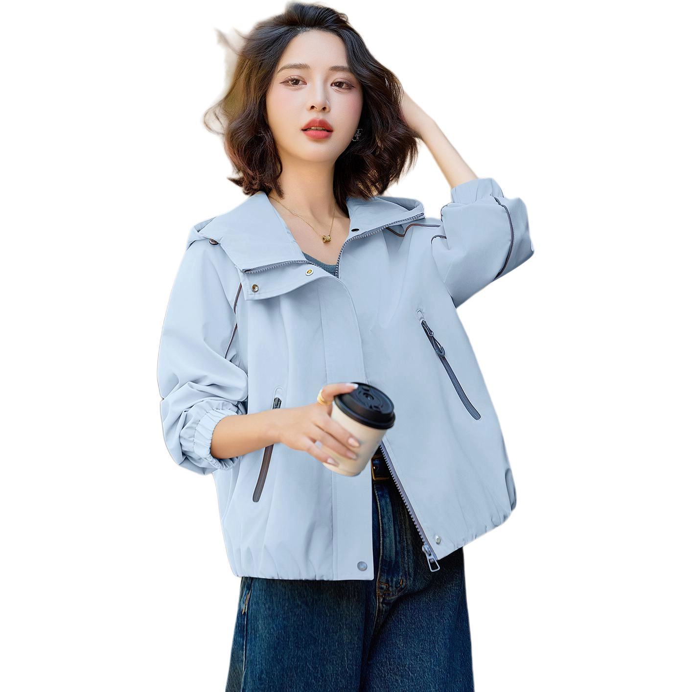 袋鼠 休闲风连帽宽松显瘦百搭独特洋气小众设计夹克 女款