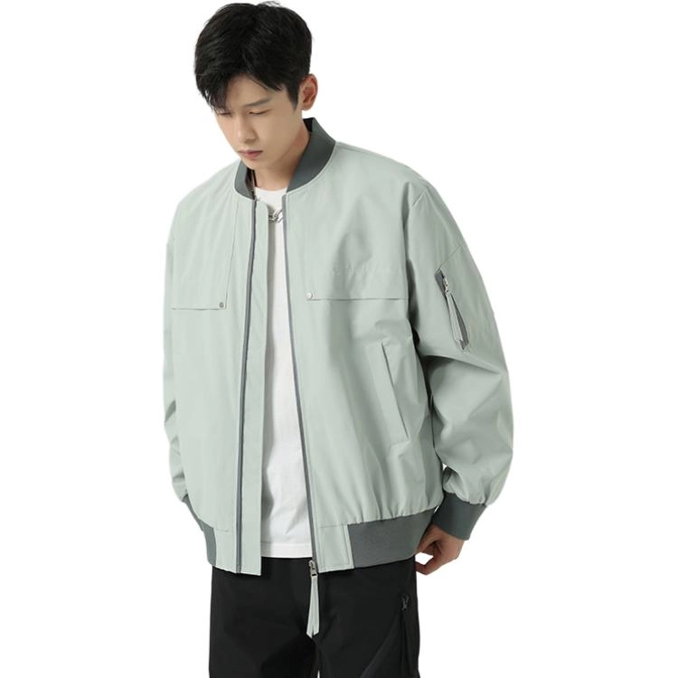 羽浅 春秋冬季潮牌时尚防风外套百搭休闲立领开衫工装上衣服夹克 男款