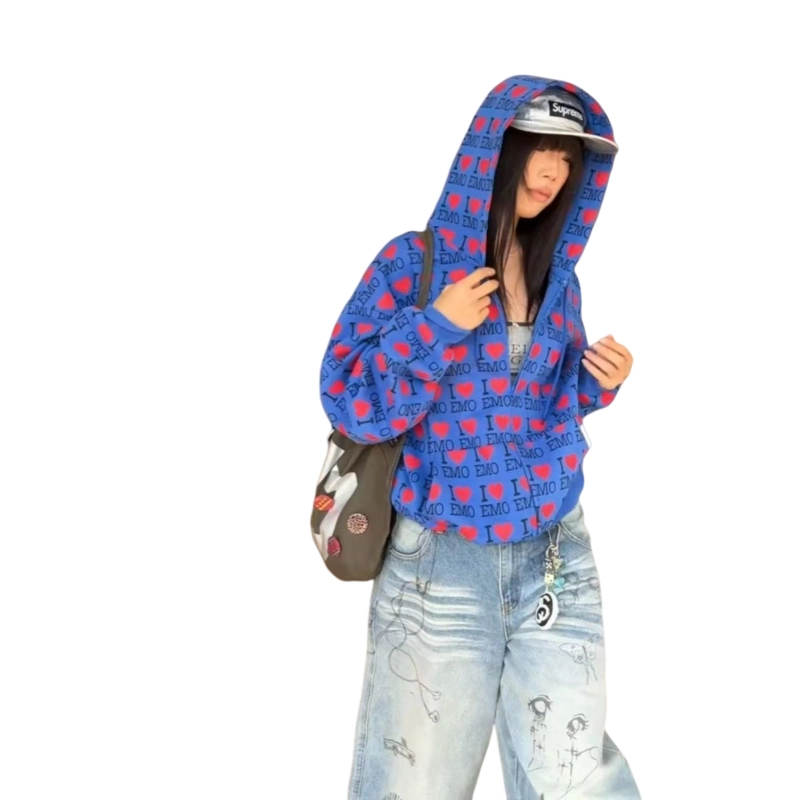 望莱仕 合身适中连帽长袖卫衣 女款