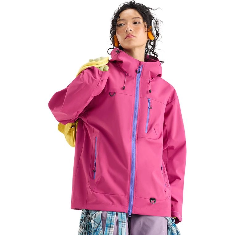 冈哉 撞色美式软壳户外登山伐木防风衣冲锋衣连帽外套百搭工装休闲简约宽松春秋季拉链大码个性舒适高街潮流日常通勤夹克 男女同款