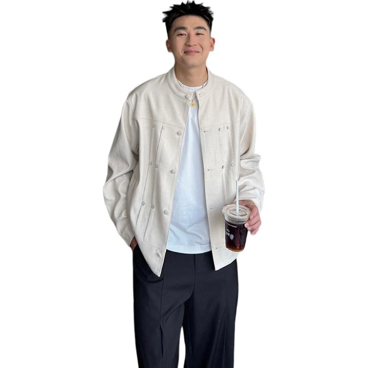 拓菲 新中式立领外套男秋季韩系穿搭高级感痞帅宽松短款上衣夹克 男女同款