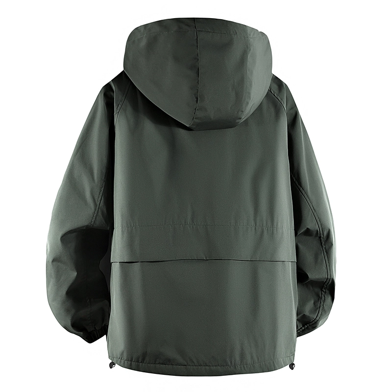 羽浅 英伦休闲连帽外套春秋季潮流工装户外登山服防风防水夹克 男款