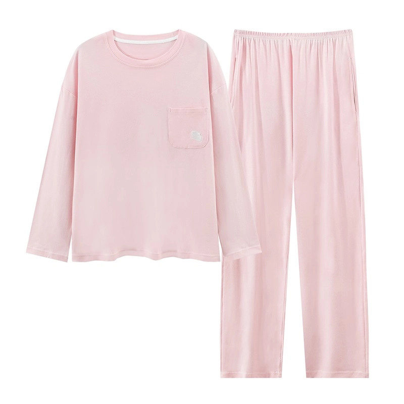 芬腾可安 春秋纯棉宽松显瘦简约遮肉外出可穿家居服睡衣套装 女款