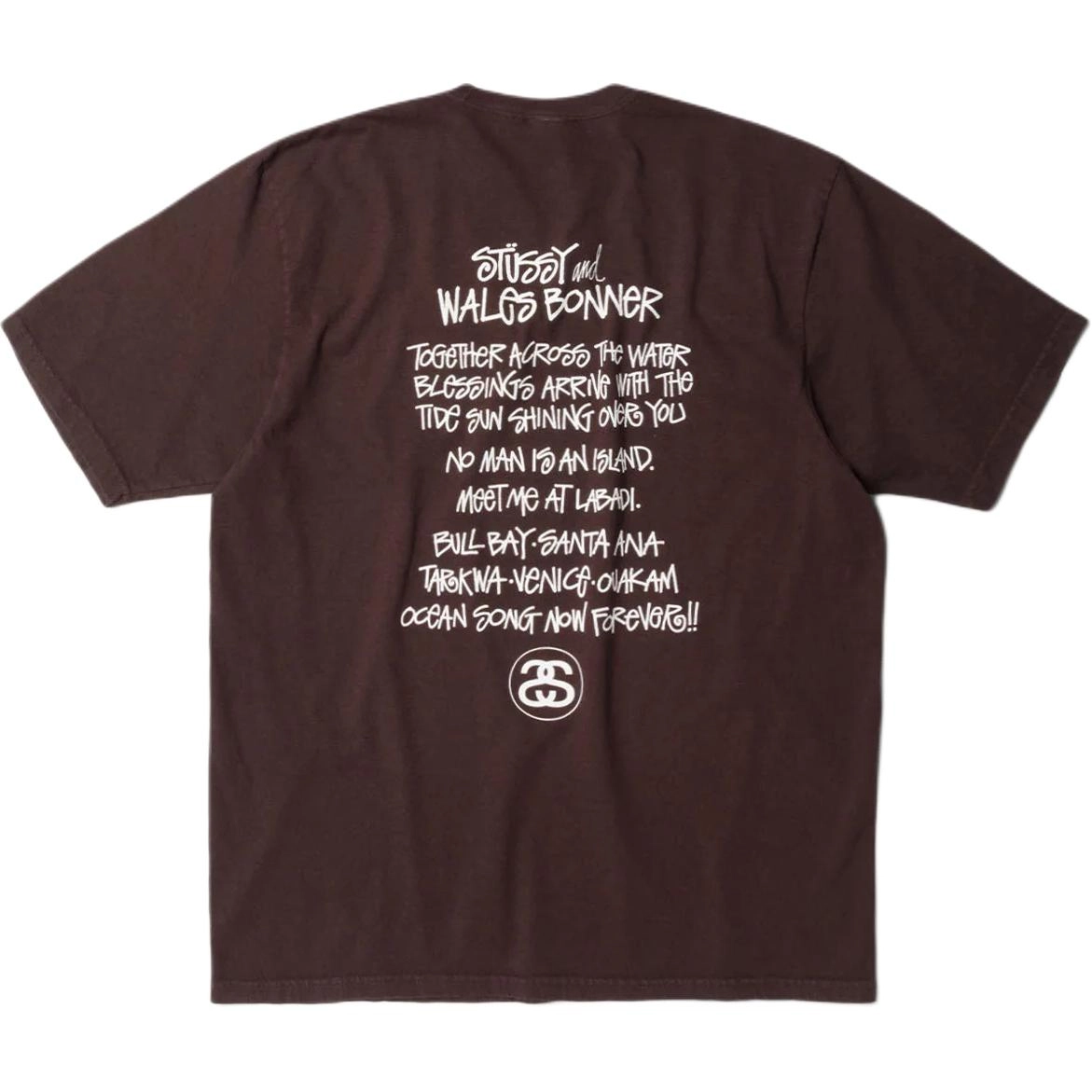 Stussy Wales Bonner FW25 OCEAN SONG TEE logoT