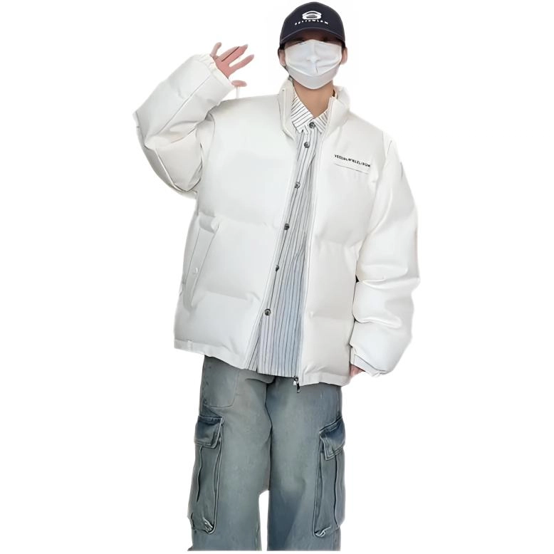 木木兔 美式加厚防风防水立领高级感外套面包服夹克 男款