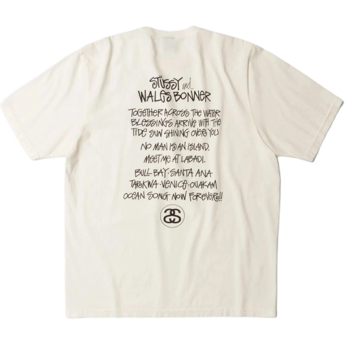 Stussy Wales Bonner FW25 OCEAN SONG TEE logoT