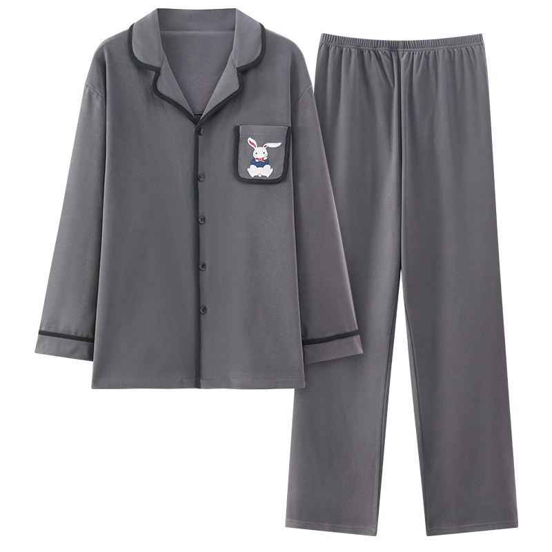 芬腾可安 秋冬季经典保暖锁温亲肤少年感外出可穿家居服睡衣套装 男款