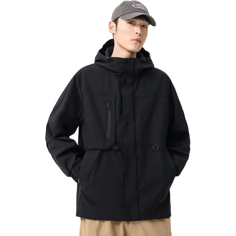 羽浅 防水防风冲锋衣春秋冬季潮牌外套机能软壳登山服夹克 男款