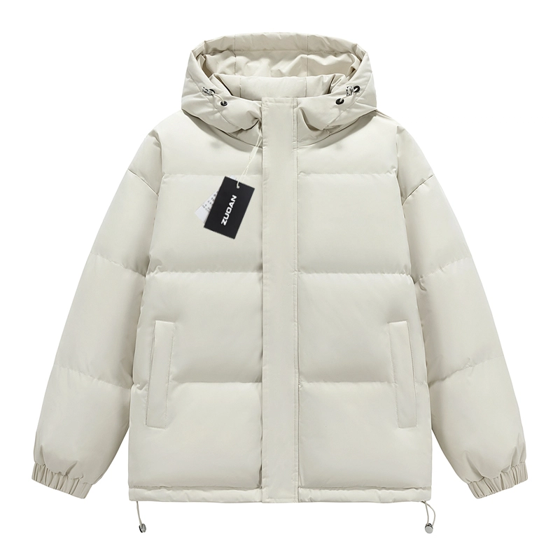 左岸 秋冬加厚保暖青少年港风连帽面包服棉衣休闲宽松简约纯色潮牌棉袄外套棉服 男款