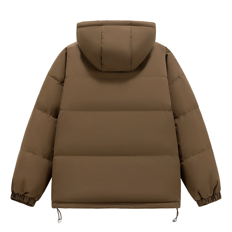 左岸 秋冬加厚保暖青少年港风连帽面包服棉衣休闲宽松简约纯色潮牌棉袄外套棉服 男款