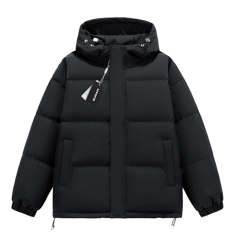 左岸 秋冬加厚保暖青少年港风连帽面包服棉衣休闲宽松简约纯色潮牌棉袄外套棉服 男款