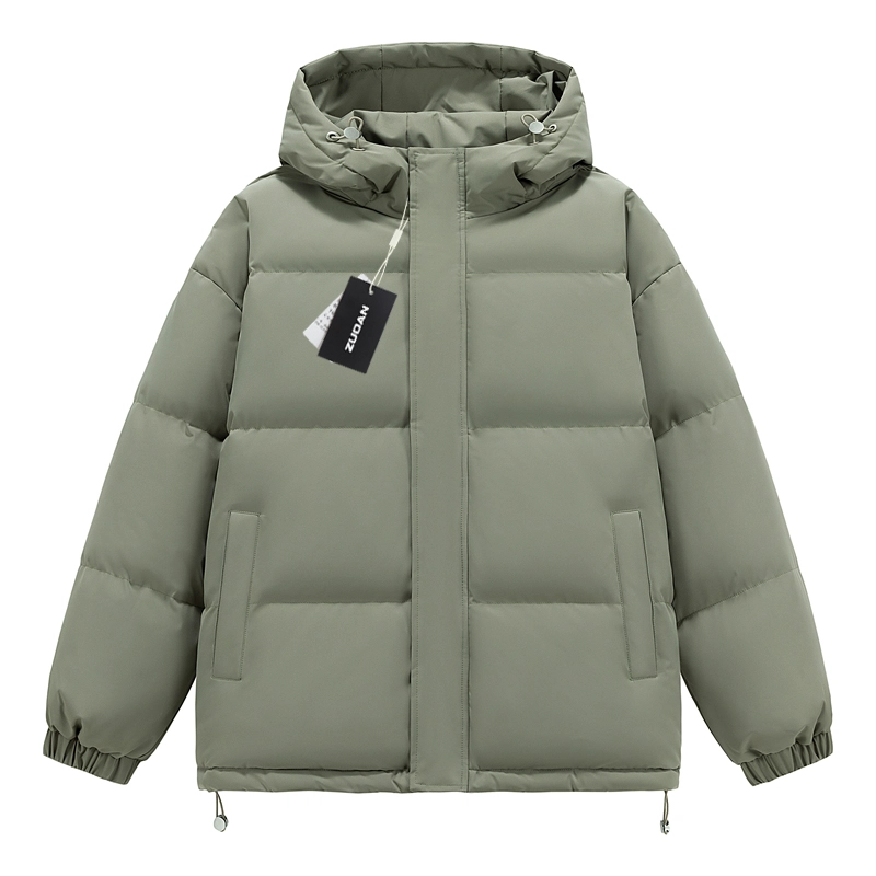 左岸 秋冬加厚保暖青少年港风连帽面包服棉衣休闲宽松简约纯色潮牌棉袄外套棉服 男款