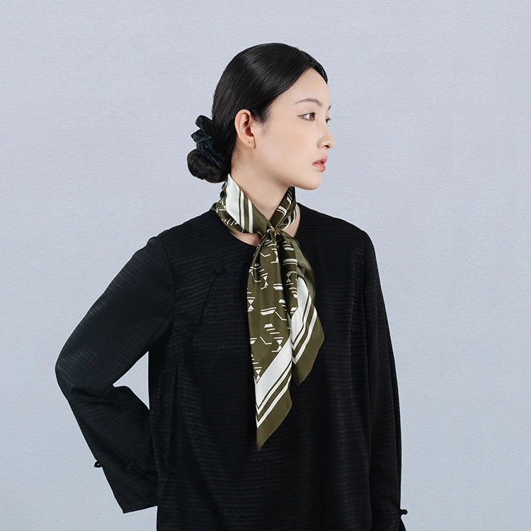 桑尚 时尚小众款百搭饰品 桑蚕丝 丝巾 女款