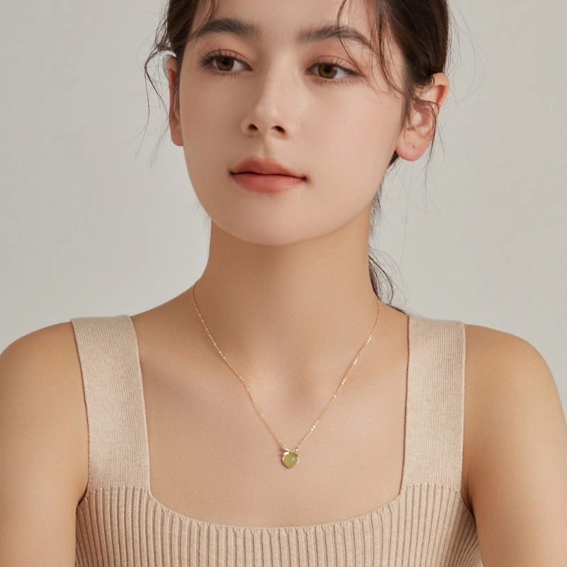 沂茹 甜美森系蝴蝶结 轻奢仙气方形 在逃公主少女结 树脂 项链 女款