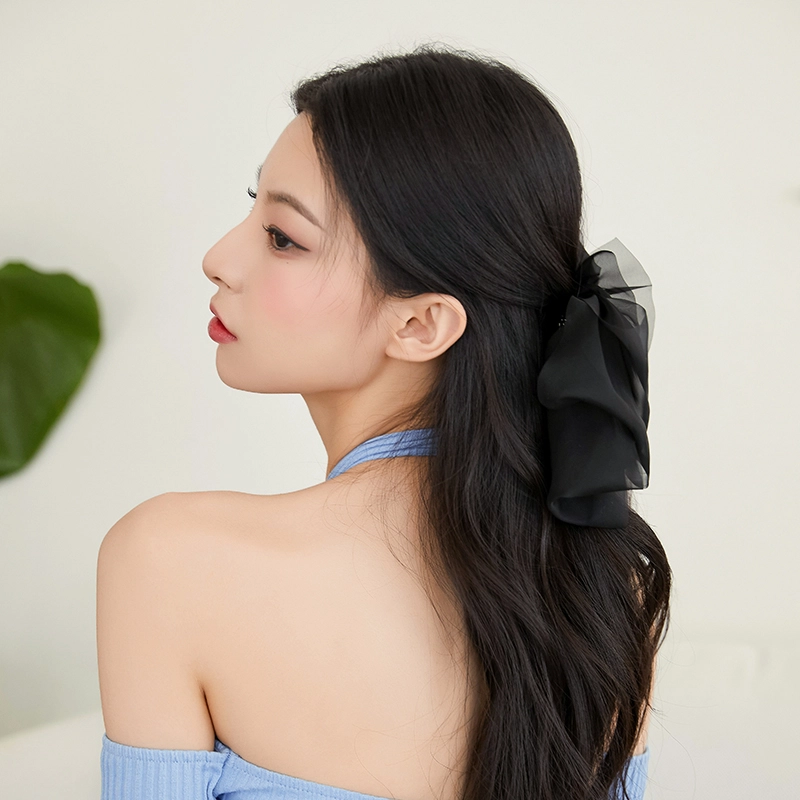 沂茹  黑色双面蝴蝶结发抓甜美少女公主在逃日常百搭减龄森系优雅气质 合金 发夹 女款