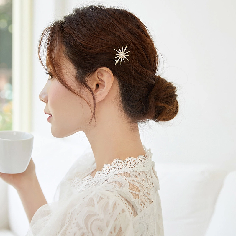 沂茹 小众设计甜美少女光芒万丈青蛙夹 发夹 女款