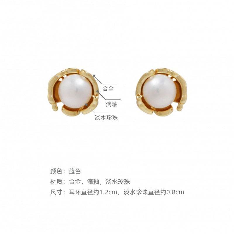 沂茹  气质复古 淡水珍珠 耳钉 女款