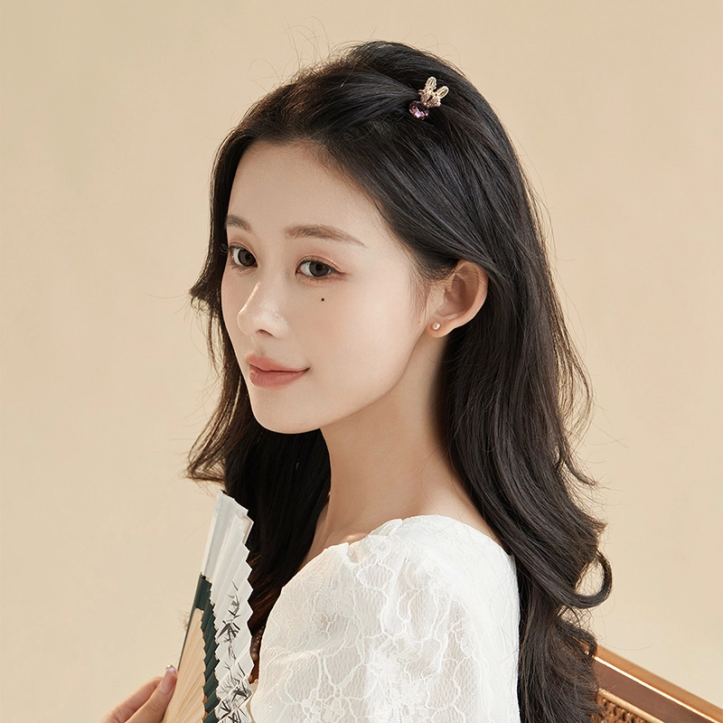 沂茹 可爱甜美精致日常通勤三彩色兔头小发抓 发夹 女款