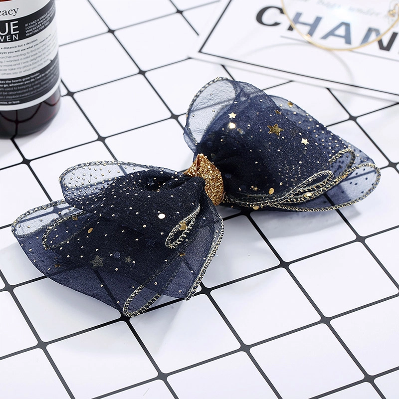 沂茹 甜美可爱豆蔻年华星星闪闪公主粉色黑色蝴蝶结顶夹张嘴夹边夹 发夹 女款