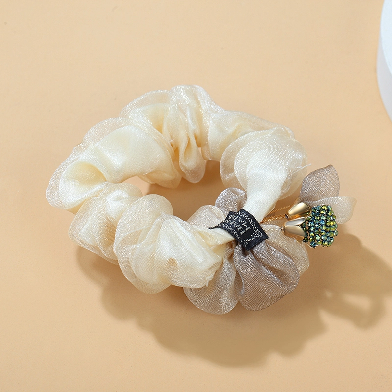 沂茹 雅致立体花朵 树脂珍珠布艺 肠圈发圈 女款