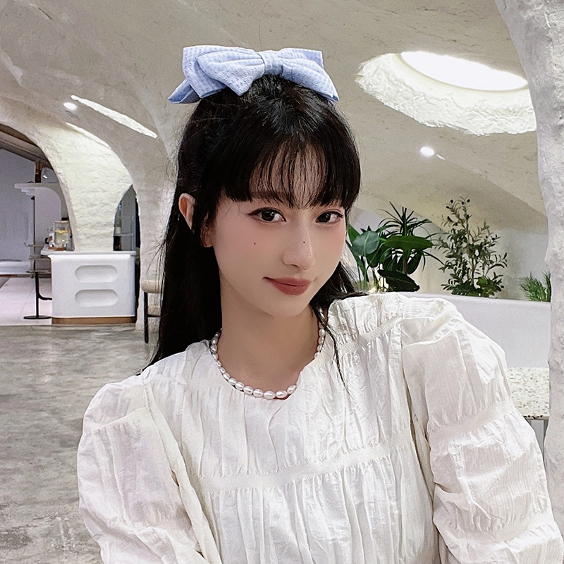 沂茹 高端法式大蝴蝶结优雅后脑勺弹簧夹半扎简约可爱精致 发夹 女款