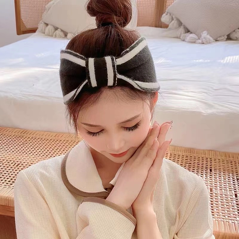 沂茹 蝴蝶结针织 布艺 韩国时尚气质月子发带 女款