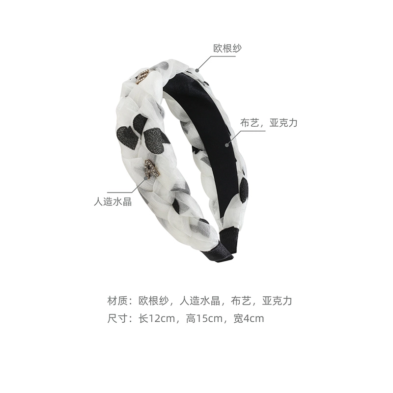 沂茹 小众设计韩国气质高级感宽边压发头箍外出刘海遮白发  欧根纱布艺 发箍 女款