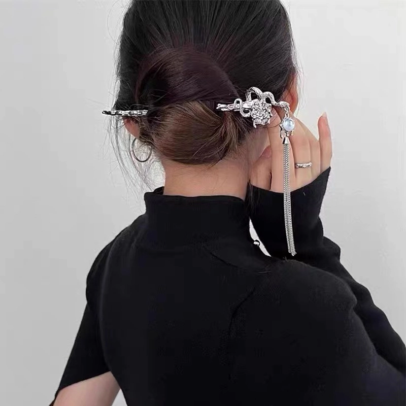 沂茹 新中式冷淡风缠绕灵蛇流苏减龄优雅古风气质 发簪 女款