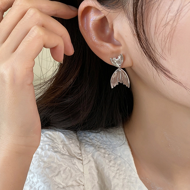 沂茹 气质 鱼尾优雅精致 合金 耳环 女款
