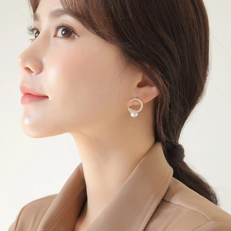 沂茹 复古首饰配饰精致高级感气质时尚 珍珠 耳钉 女款