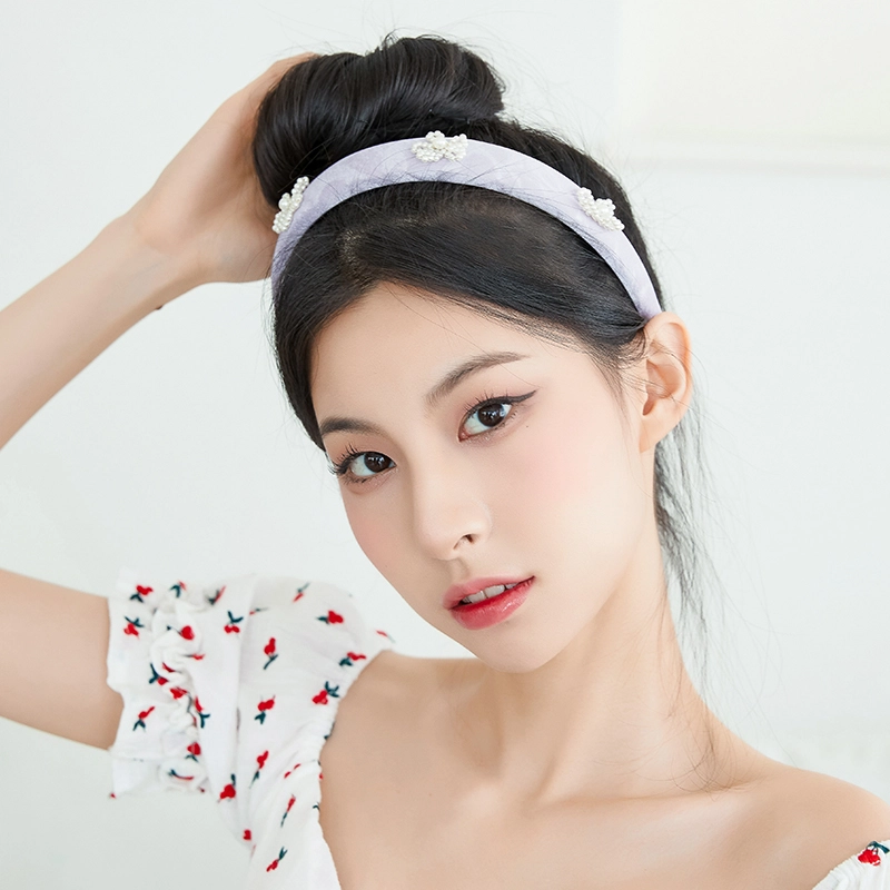 沂茹 少女系公主优雅简约串珠头箍配饰布艺 串珠 发箍 女款