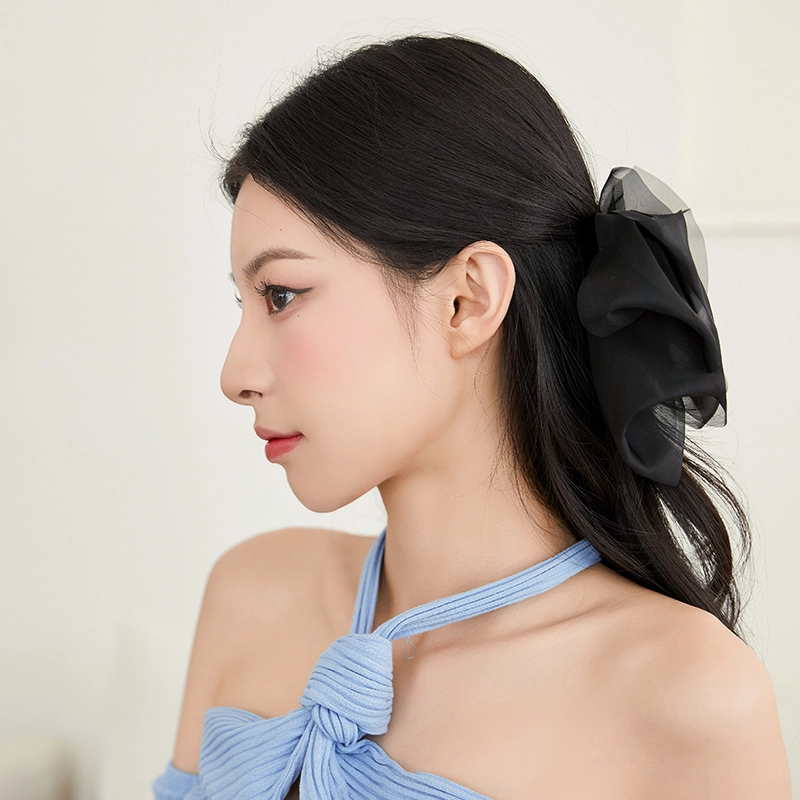 沂茹  黑色双面蝴蝶结发抓甜美少女公主在逃日常百搭减龄森系优雅气质 合金 发夹 女款