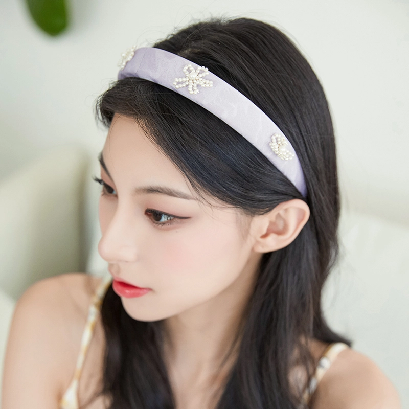 沂茹 少女系公主优雅简约串珠头箍配饰布艺 串珠 发箍 女款