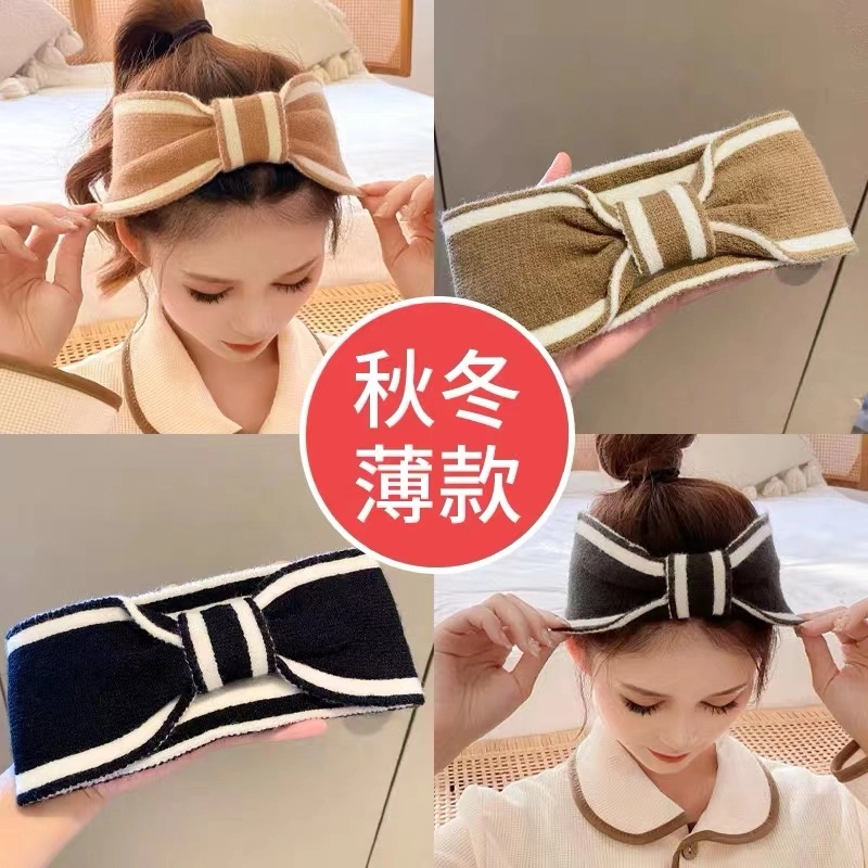 沂茹 蝴蝶结针织 布艺 韩国时尚气质月子发带 女款