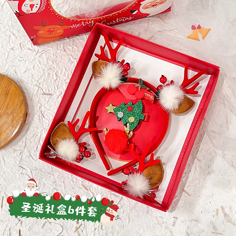 沂茹  甜美可爱创意百搭麋鹿圣诞发饰童趣装扮表演演出拍照节日头饰 布艺 发箍头箍发卡  女款