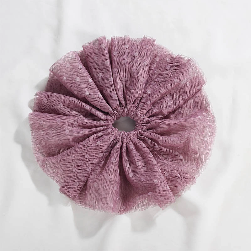 沂茹 森系少女氛围感香芋紫裙边皮筋配饰网纱 皮筋 配件发饰发圈头绳 女款