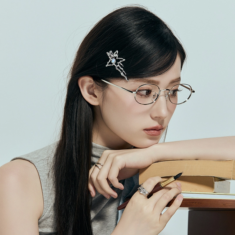 沂茹 月光液态星星清冷感前额 合金 发夹 女款